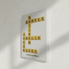 Pitbull Hub™ Personalized Crossword Canvas - Vertical