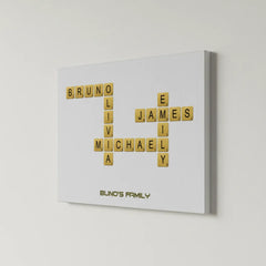 Pitbull Hub™ Personalized Crossword Canvas - Horizontal